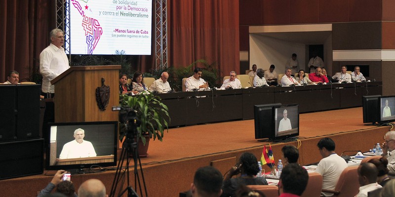 Clausura del Encuentro antiimperialista de solidaridad, por la democracia y contra el neoliberalismo