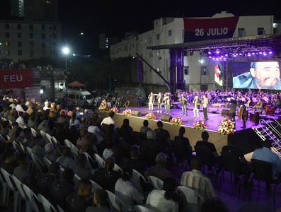 Velada político- cultural por el tercer aniversario de la desaparición física del Comandante en Jefe, Fidel Castro Ruz.
