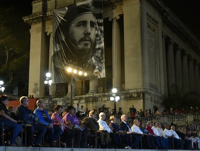 Velada político- cultural por el tercer aniversario de la desaparición física del Comandante en Jefe, Fidel Castro Ruz.