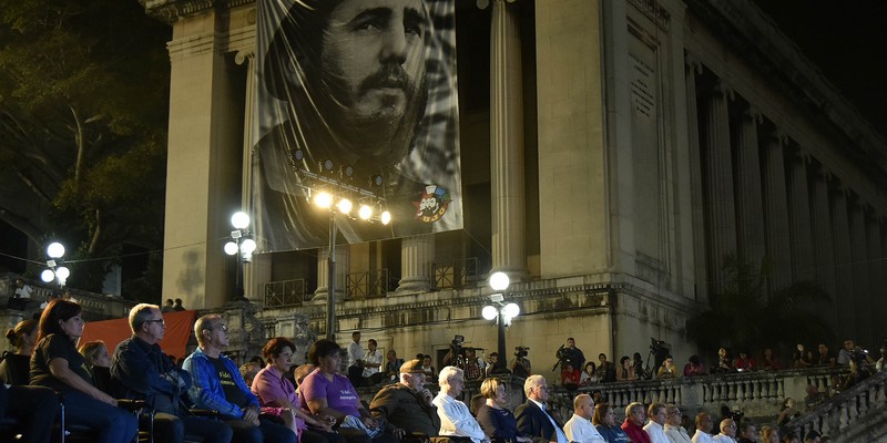 Velada político- cultural por el tercer aniversario de la desaparición física del Comandante en Jefe, Fidel Castro Ruz.