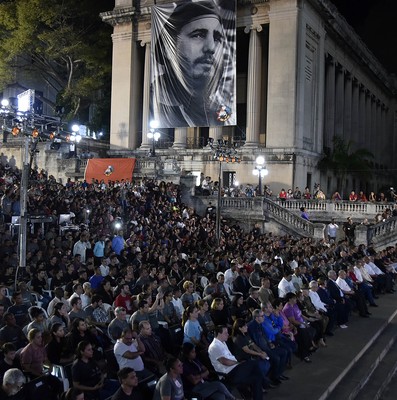 Velada político- cultural por el tercer aniversario de la desaparición física del Comandante en Jefe, Fidel Castro Ruz.