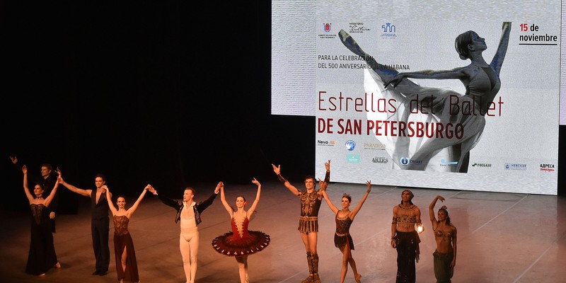 Comienzo de los festejos por el Aniversario 500 de la fundación de La Habana, Estrellas del Ballet de San Peterburgo