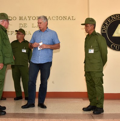 Destaca Presidente cubano carácter popular del Ejercicio Meteoro 2019