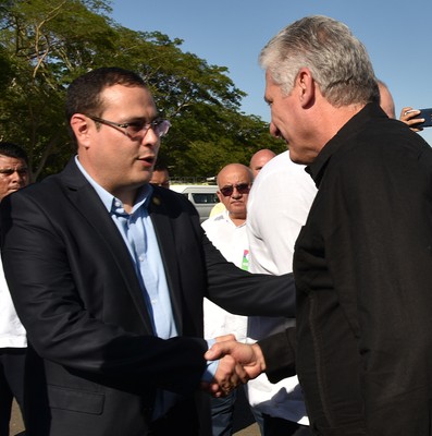 Llegada de Díaz-Canel a Nicaragua para participar en VIII Encuentro de la AEC