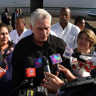 Llegada de Díaz-Canel a Nicaragua para participar en VIII Encuentro de la AEC