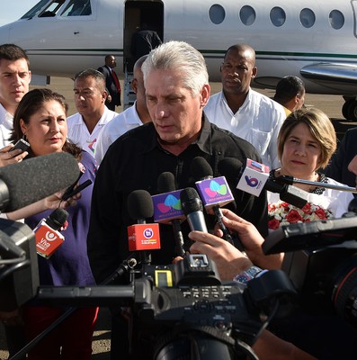 Llegada de Díaz-Canel a Nicaragua para participar en VIII Encuentro de la AEC