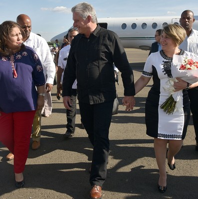 Llegada de Díaz-Canel a Nicaragua para participar en VIII Encuentro de la AEC