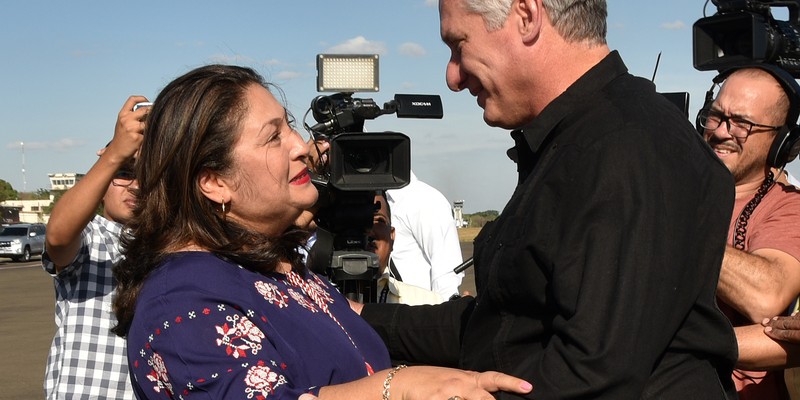 Llegada de Díaz-Canel a Nicaragua para participar en VIII Encuentro de la AEC