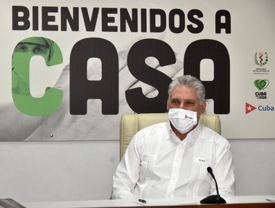 Encuentro del Presidente de la República de Cuba con los miembros de la 