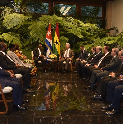 Recibimiento Oficial al Presidente de Ghana