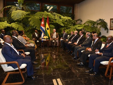 Recibimiento Oficial al Presidente de Ghana
