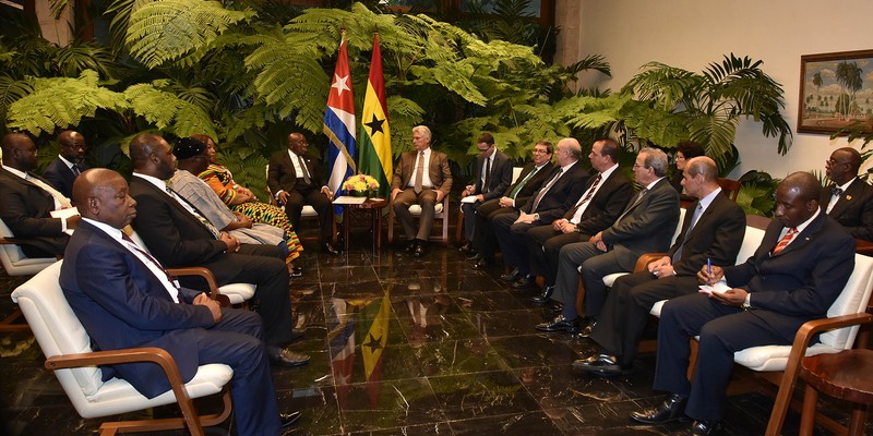 Recibimiento Oficial al Presidente de Ghana