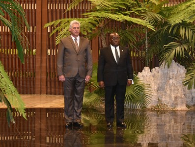 Recibimiento Oficial al Presidente de Ghana