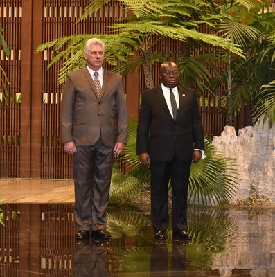 Recibimiento Oficial al Presidente de Ghana