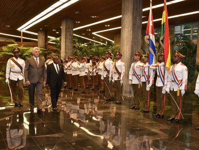 Recibimiento Oficial al Presidente de Ghana
