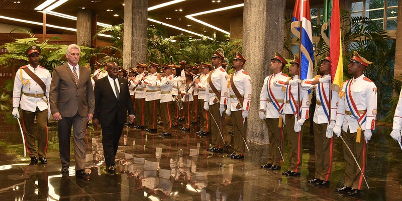 Recibimiento Oficial al Presidente de Ghana