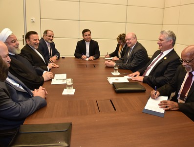 Miguel Díaz-Canel Bermúdez en Azerbaiyan para participar en XVIII Cumbre MNOAL