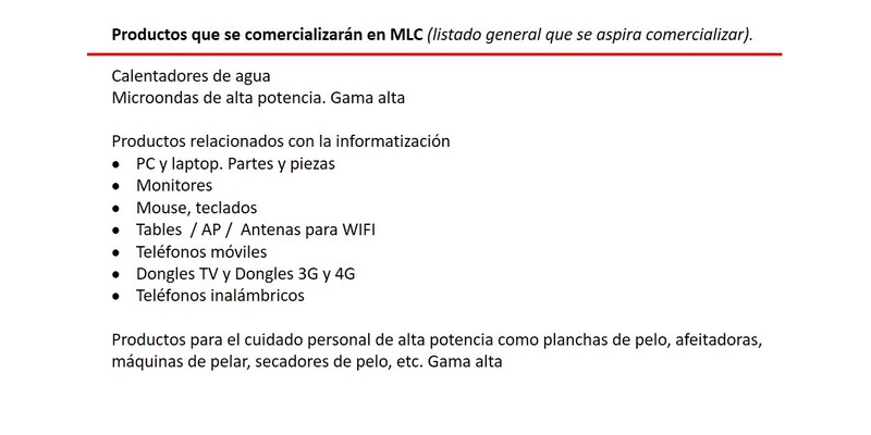 Elemento de interés sobre nuevas medidas económicas informadas en Mesa Redonda del 15 de Octubre de 2019