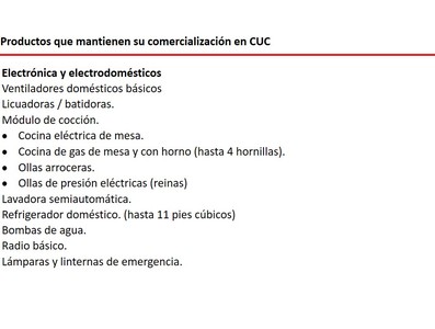 Elemento de interés sobre nuevas medidas económicas informadas en Mesa Redonda del 15 de Octubre de 2019