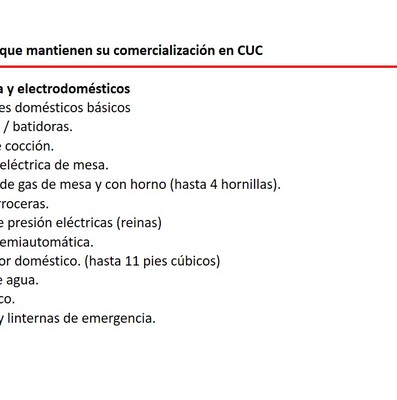 Elemento de interés sobre nuevas medidas económicas informadas en Mesa Redonda del 15 de Octubre de 2019