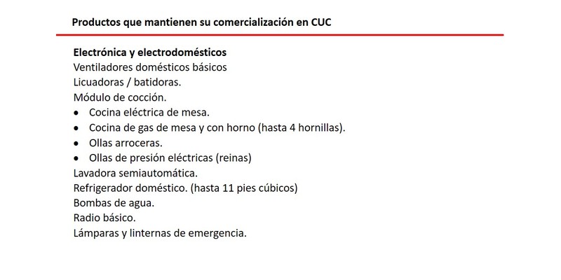 Elemento de interés sobre nuevas medidas económicas informadas en Mesa Redonda del 15 de Octubre de 2019