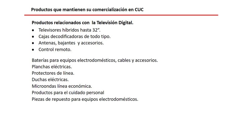 Elemento de interés sobre nuevas medidas económicas informadas en Mesa Redonda del 15 de Octubre de 2019