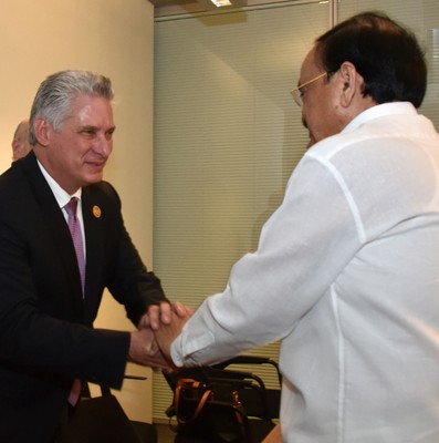 Miguel Díaz-Canel Bermúdez en Azerbaiyan para participar en XVIII Cumbre MNOAL